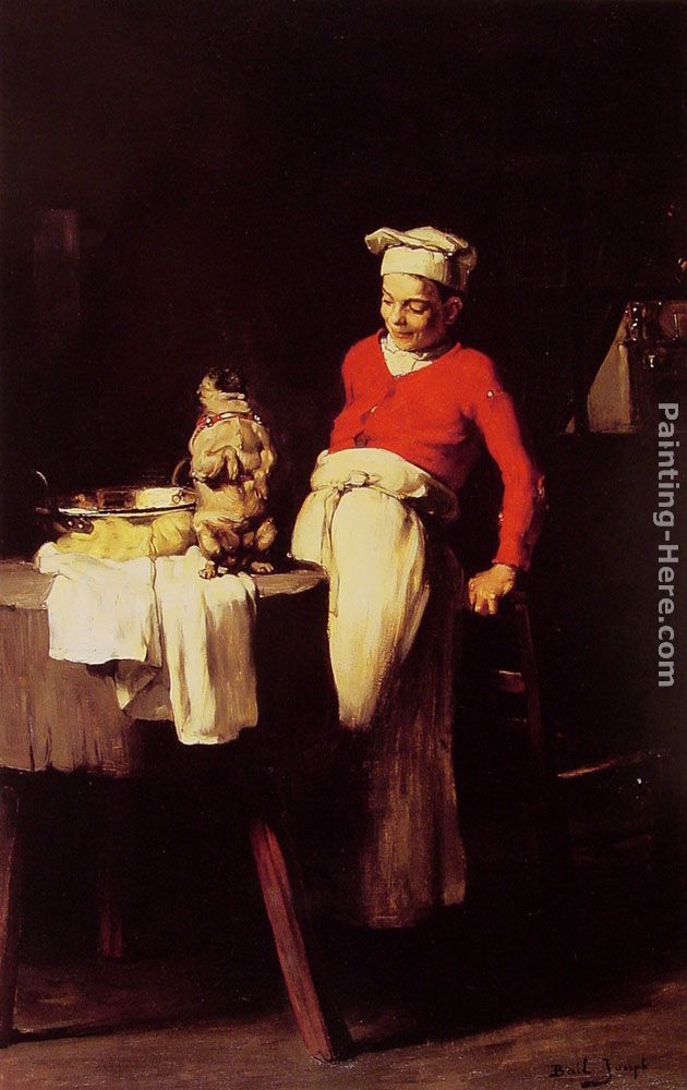 The Cook and the Pug painting - Claude Joseph Bail The Cook and the Pug art painting